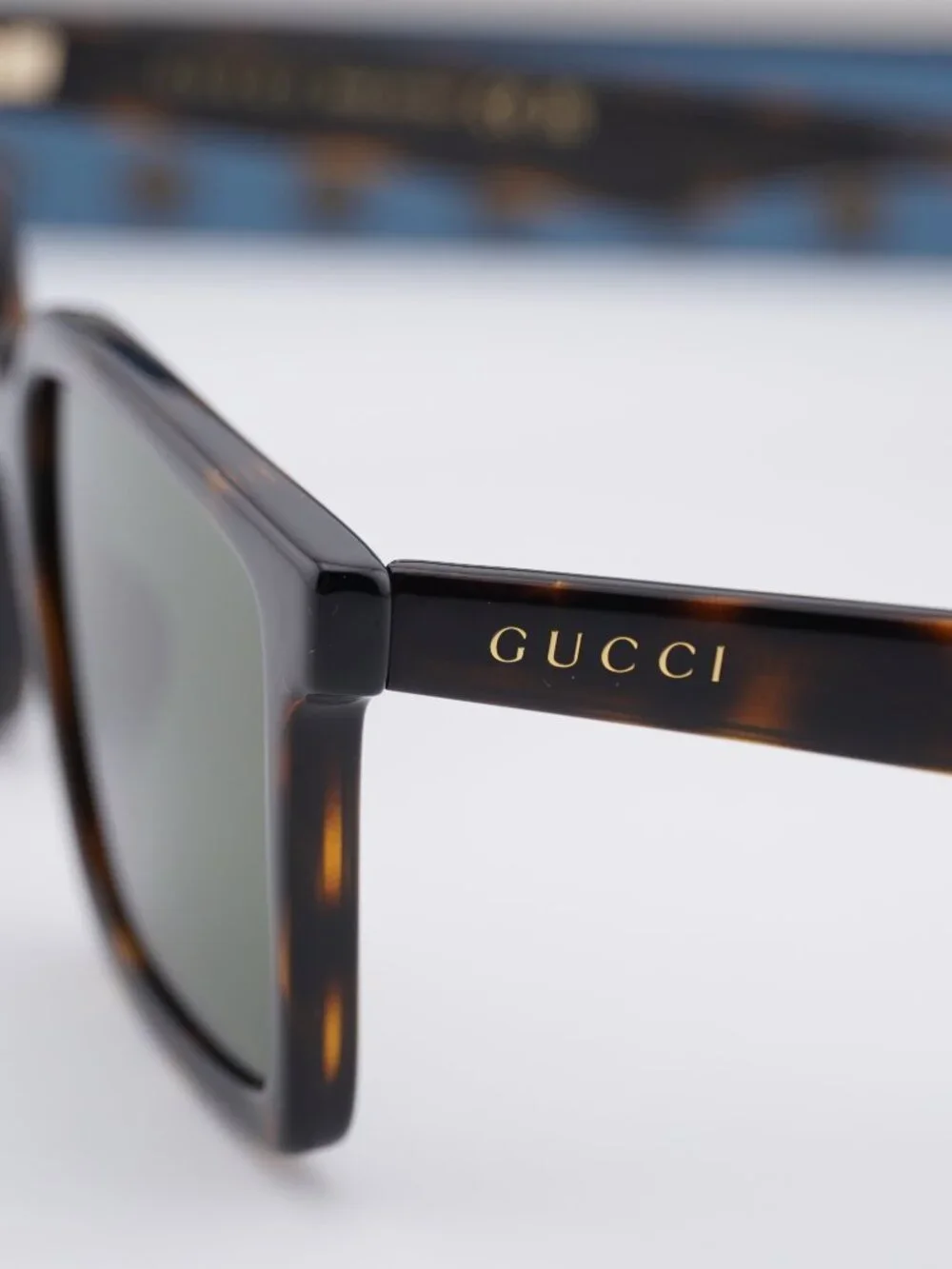 Gucci GG1540S 002 Square Sunglasses - Havana / Green